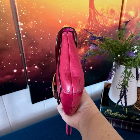 Coach Leather Bleecker Buckle Wristlet - Picture 9 of 9